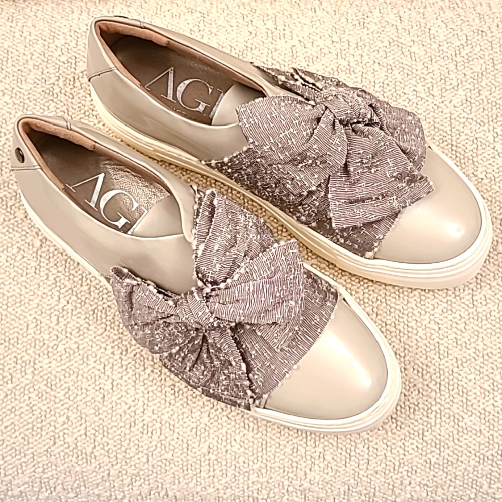 New AGL Bow Platform Slip-on Sneakers EU 38.5